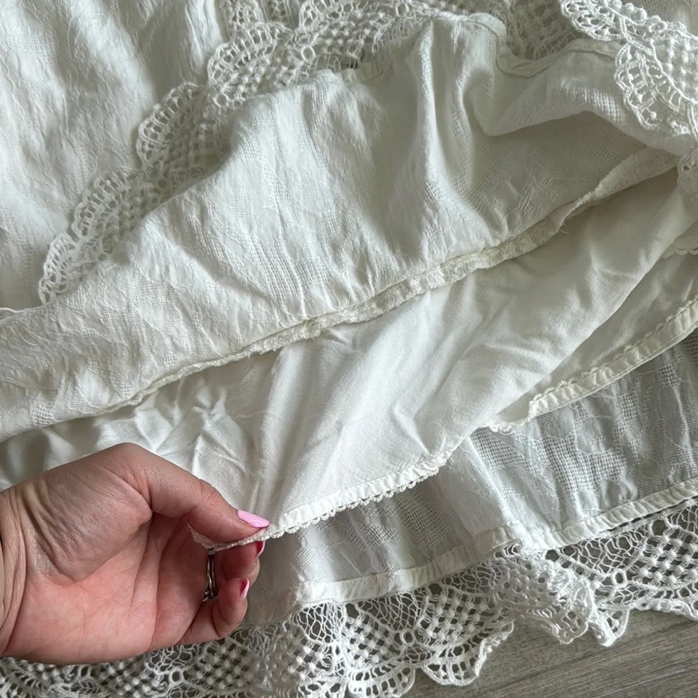 Anthropologie White Long Sleeve Dress Size Medium - Picture 12 of 12